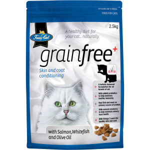 3 PACK OF Fussy Cat Grain Free Cat Food Salmon & Whitefish With Olive Oil 2.5kg