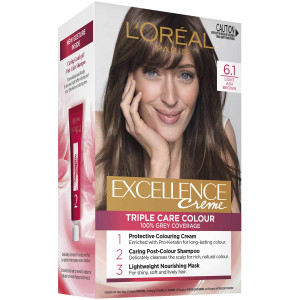 3 PACK OF L'oreal Excellence Creme Hair Colour 6.1 Light Ash Brown