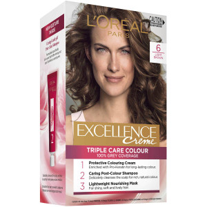 3 PACK OF L'oreal Excellence Creme Hair Colour 6 Light Brown