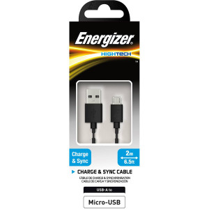 3 PACK OF Energizer Micro-usb Cable Black 2 Metre