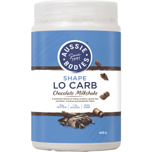3 PACK OF Aussie Bodies Shape Lo Carb Chocolate Milkshake 420g
