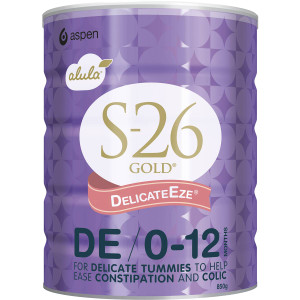 3 PACK OF S-26 Gold Alula Delicateeze 0 - 12 Months 850g