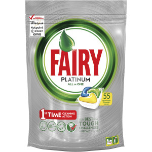 Fairy Platinum Dishwasher Tablets Lemon 55 pack
