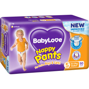 Babylove Nappy Pants Jumbo Walker 12-17kg 50 pack