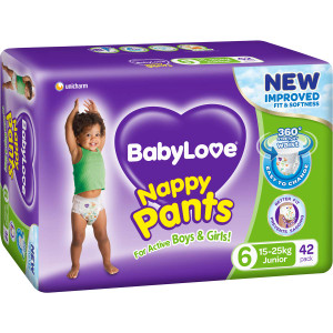 Babylove Nappy Pants Jumbo Junior 15-25kg 42 pack