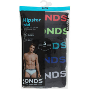 Bonds Mens Underwear Hipster Brief Medium 5 pack