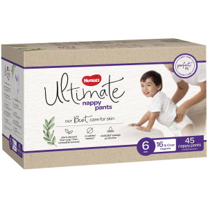 Huggies Ultimate Nappy Pants Size 6 16kg & Over Boys & Girls 45 pack