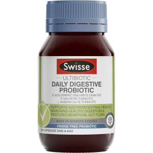 3 PACK OF Swisse Ultiboost Daily Digestive Probiotic 30 tablets