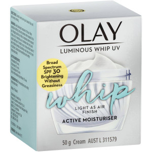 Olay Luminous Whips Face Cream Moisturiser Uv Spf 30 50g