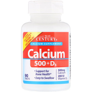 <img alt="21st Century, Calcium 500 + D3, 90 Tablets" title="21st Century, Calcium 500 + D3, 90 Tablets,740985275160"
