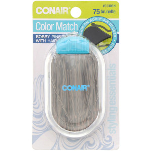 Conair, Color Match, Bobby Pins, Brunette, 75 Pieces