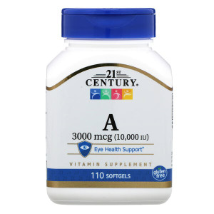 <img alt="21st Century, Vitamin A, 10,000 IU, 110 Softgels" title="21st Century, Vitamin A, 10,000 IU, 110 Softgels,740985214640"