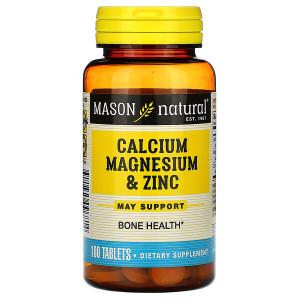 <img alt="Mason Natural, Calcium Magnesium & Zinc, 100 Tablets" title="Mason Natural, Calcium Magnesium & Zinc, 100 Tablets,311845096814"