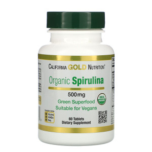 <img alt="California Gold Nutrition, Organic Spirulina, USDA Certified, 500 mg, 60 Tablets" title="California Gold Nutrition, Organic Spirulina, USDA Certified, 500 mg, 60 Tablets,898220011759"