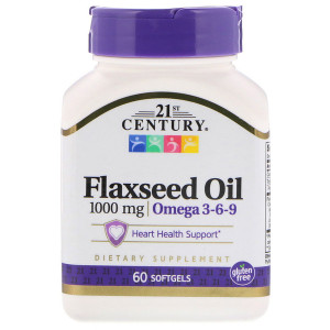 <img alt="21st Century, Flaxseed Oil, 1,000 mg, 60 Softgels" title="21st Century, Flaxseed Oil, 1,000 mg, 60 Softgels,740985224076"