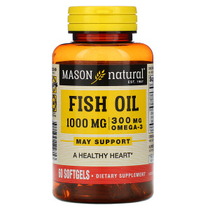 <img alt="Mason Natural, Omega-3 Fish Oil, 1000 mg, 60 Softgels" title="Mason Natural, Omega-3 Fish Oil, 1000 mg, 60 Softgels,311845122353"