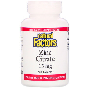 <img alt="Natural Factors, Zinc Citrate, 15 mg, 90 Tablets" title="Natural Factors, Zinc Citrate, 15 mg, 90 Tablets,068958016788"