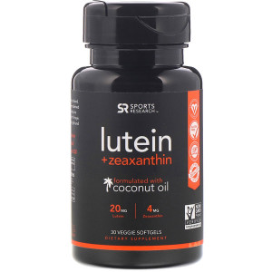 <img alt="Sports Research, Lutein + Zeaxanthin with Coconut Oil, 30 Veggie Softgels" title="Sports Research, Lutein + Zeaxanthin with Coconut Oil, 30 Veggie Softgels,023249012528"