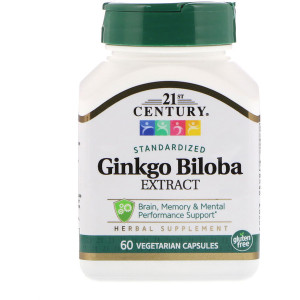<img alt="21st Century, Ginkgo Biloba Extract, Standardized, 60 Vegetarian Capsules" title="21st Century, Ginkgo Biloba Extract, Standardized, 60 Vegetarian Capsules,740985212493"
