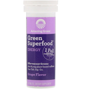 <img alt="Amazing Grass, Green Superfood, Effervescent Greens Energy, Grape, 10 Tablets" title="Amazing Grass, Green Superfood, Effervescent Greens Energy, Grape, 10 Tablets,829835006519"