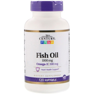 <img alt="21st Century, Fish Oil, 1,000 mg, 120 Softgels" title="21st Century, Fish Oil, 1,000 mg, 120 Softgels,740985228722"