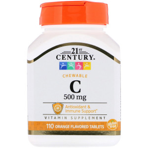 <img alt="21st Century, Chewable C, 500 mg, 110 Orange Flavored Tablets" title="21st Century, Chewable C, 500 mg, 110 Orange Flavored Tablets,740985210246"