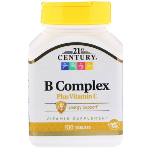 <img alt="21st Century, B Complex Plus Vitamin C, 100 Tablets" title="21st Century, B Complex Plus Vitamin C, 100 Tablets,740985226681"
