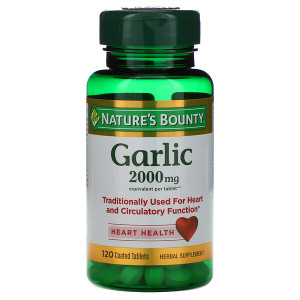 <img alt="Natures Bounty, Garlic, 2,000 mg, 120 Coated Tablets" title="Natures Bounty, Garlic, 2,000 mg, 120 Coated Tablets,074312416828"