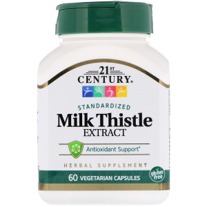 <img alt="21st Century, Milk Thistle Extract, Standardized, 60 Vegetarian Capsules" title="21st Century, Milk Thistle Extract, Standardized, 60 Vegetarian Capsules,740985213384"