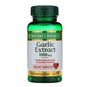 <img alt="Natures Bounty, Garlic Extract, 1,000 mg, 100 Rapid Release Softgels" title="Natures Bounty, Garlic Extract, 1,000 mg, 100 Rapid Release Softgels,074312123269"