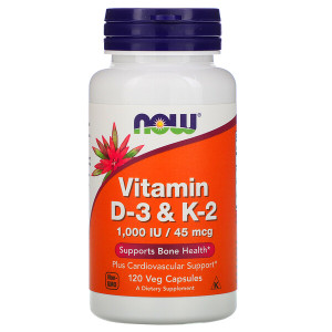 <img alt="Now Foods, Vitamin D-3 & K-2, 1,000 IU / 45 mcg, 120 Veg Capsules" title="Now Foods, Vitamin D-3 & K-2, 1,000 IU / 45 mcg, 120 Veg Capsules,733739003690"
