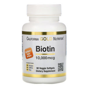 <img alt="California Gold Nutrition, Biotin, 10,000 mcg, 90 Veggie Softgels" title="California Gold Nutrition, Biotin, 10,000 mcg, 90 Veggie Softgels,898220011704"