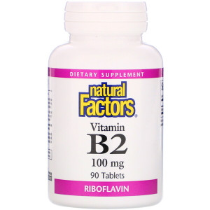<img alt="Natural Factors, Vitamin B2 Riboflavin, 100 mg, 90 Tablets" title="Natural Factors, Vitamin B2 Riboflavin, 100 mg, 90 Tablets,068958012155"