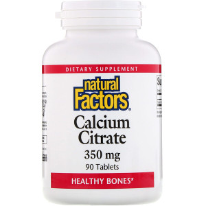 <img alt="Natural Factors, Calcium Citrate, 350 mg, 90 Tablets" title="Natural Factors, Calcium Citrate, 350 mg, 90 Tablets,068958016115"
