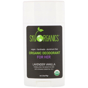 Sky Organics, Organic Deodorant For Her, Lavender Vanilla, 2.5 oz (70 g)