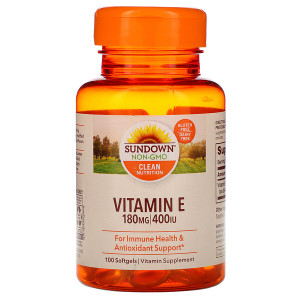 <img alt="Sundown Naturals, Vitamin E, 180 mg (400 IU), 100 Softgels" title="Sundown Naturals, Vitamin E, 180 mg (400 IU), 100 Softgels,030768032685"