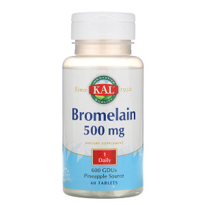 <img alt="KAL, Bromelain, 500 mg, 60 Tablets" title="KAL, Bromelain, 500 mg, 60 Tablets,021245558064"