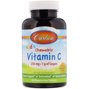 <img alt="Carlson Labs, Kids, Chewable Vitamin C, Natural Tangerine Flavor, 250 mg, 60 Vegetarian Tablets" title="Carlson Labs, Kids, Chewable Vitamin C, Natural Tangerine Flavor, 250 mg, 60 Vegetarian Tablets,088395031007"