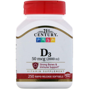 <img alt="21st Century, Vitamin D3, 2000 IU, 250 Liquid Softgels" title="21st Century, Vitamin D3, 2000 IU, 250 Liquid Softgels,740985274163"