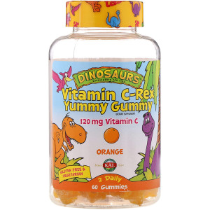 <img alt="KAL, Vitamin C-Rex Yummy Gummy, Orange, 120 mg, 60 Gummies" title="KAL, Vitamin C-Rex Yummy Gummy, Orange, 120 mg, 60 Gummies,021245507635"