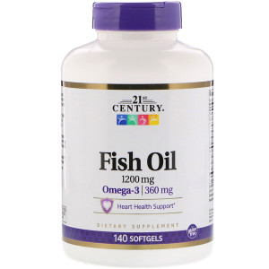 <img alt="21st Century, Fish Oil, 1,200 mg, 140 Softgels" title="21st Century, Fish Oil, 1,200 mg, 140 Softgels,740985273487"