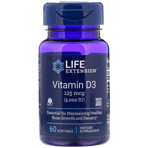 <img alt="Life Extension, Vitamin D3, 5,000 IU, 60 Softgels" title="Life Extension, Vitamin D3, 5,000 IU, 60 Softgels,737870171362"