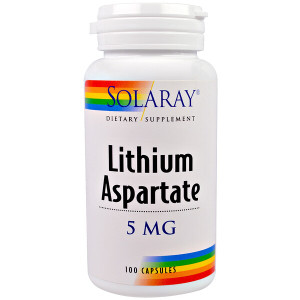 <img alt="Solaray, Lithium Aspartate - 5 mg - 100 Capsules" title="Solaray, Lithium Aspartate - 5 mg - 100 Capsules,076280045994"