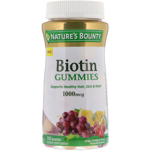 <img alt="Natures Bounty, Biotin Gummies, Grape, Orange & Cherry Flavored, 1000 mcg, 110 Gummies" title="Natures Bounty, Biotin Gummies, Grape, Orange & Cherry Flavored, 1000 mcg, 110 Gummies,074312793394"