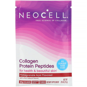3 PACK of Neocell, Collagen Protein Peptides, Pomegranate Acai, .75 oz (21 g)