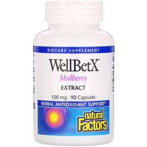 <img alt="Natural Factors, WellBetX, Mulberry Extract, 100 mg, 90 Capsules" title="Natural Factors, WellBetX, Mulberry Extract, 100 mg, 90 Capsules,068958035840"