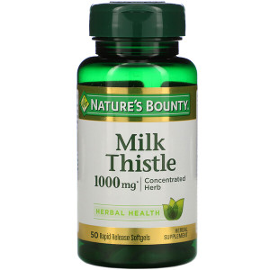 <img alt="Natures Bounty, Milk Thistle, 1000 mg, 50 Rapid Release Softgels" title="Natures Bounty, Milk Thistle, 1000 mg, 50 Rapid Release Softgels,074312019470"