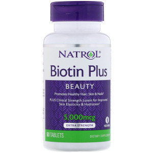 <img alt="Natrol, Biotin Plus, Extra Strength, 5,000 mcg, 60 Tablets" title="Natrol, Biotin Plus, Extra Strength, 5,000 mcg, 60 Tablets,047469071417"