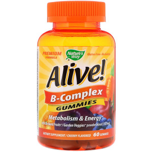 <img alt="Natures Way, Alive! B-Complex, Cherry Flavor, 60 Gummies" title="Natures Way, Alive! B-Complex, Cherry Flavor, 60 Gummies,033674104835"