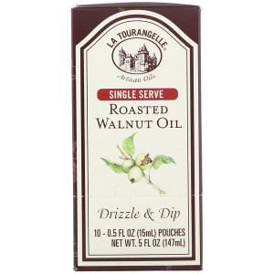 La Tourangelle, Drizzle & Dip, Roasted Walnut Oil, 10 Pouches, 0.5 fl oz (15 ml) Each